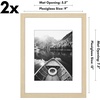 image:imageAmericanflat 11x14 Picture Frame 2Pack  Matted to 8x10  White  Slim Molding construction Polished plexiglass front hangs vertical or horizontal sawtooth hangers includedNatural Oak