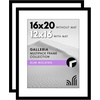 image:imageAmericanflat 11x14 Picture Frame 2Pack  Matted to 8x10  White  Slim Molding construction Polished plexiglass front hangs vertical or horizontal sawtooth hangers includedBlack