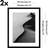 image:imageAmericanflat 11x14 Picture Frame 2Pack  Matted to 8x10  White  Slim Molding construction Polished plexiglass front hangs vertical or horizontal sawtooth hangers includedBlack