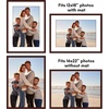 image:imageAmericanflat 11x14 Picture Frame 2Pack  Matted to 8x10  White  Slim Molding construction Polished plexiglass front hangs vertical or horizontal sawtooth hangers includedMahogany