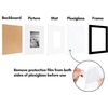 image:imageAmericanflat 11x14 Picture Frame 2Pack  Matted to 8x10  White  Slim Molding construction Polished plexiglass front hangs vertical or horizontal sawtooth hangers includedBlack