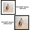 image:imageAmericanflat 11x14 Picture Frame 2Pack  Matted to 8x10  White  Slim Molding construction Polished plexiglass front hangs vertical or horizontal sawtooth hangers includedBlack
