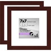 image:imageAmericanflat 11x14 Picture Frame 2Pack  Matted to 8x10  White  Slim Molding construction Polished plexiglass front hangs vertical or horizontal sawtooth hangers includedMahogany