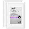 image:imageAmericanflat 11x14 Picture Frame 2Pack  Matted to 8x10  White  Slim Molding construction Polished plexiglass front hangs vertical or horizontal sawtooth hangers includedWhite
