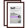 image:imageAmericanflat 11x14 Picture Frame 2Pack  Matted to 8x10  White  Slim Molding construction Polished plexiglass front hangs vertical or horizontal sawtooth hangers includedMahogany