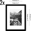 image:imageAmericanflat 11x14 Picture Frame 2Pack  Matted to 8x10  White  Slim Molding construction Polished plexiglass front hangs vertical or horizontal sawtooth hangers includedBlack
