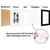 image:imageAmericanflat 11x14 Picture Frame 2Pack  Matted to 8x10  White  Slim Molding construction Polished plexiglass front hangs vertical or horizontal sawtooth hangers includedBlack
