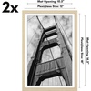 image:imageAmericanflat 11x14 Picture Frame 2Pack  Matted to 8x10  White  Slim Molding construction Polished plexiglass front hangs vertical or horizontal sawtooth hangers includedNatural Oak