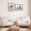 image:imageAmericanflat 11x14 Picture Frame 2Pack  Matted to 8x10  White  Slim Molding construction Polished plexiglass front hangs vertical or horizontal sawtooth hangers includedMahogany