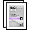 image:imageAmericanflat 11x14 Picture Frame 2Pack  Matted to 8x10  White  Slim Molding construction Polished plexiglass front hangs vertical or horizontal sawtooth hangers includedBlack