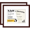 image:imageAmericanflat 11x14 Picture Frame 2Pack  Matted to 8x10  White  Slim Molding construction Polished plexiglass front hangs vertical or horizontal sawtooth hangers includedMahogany