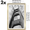 image:imageAmericanflat 11x14 Picture Frame 2Pack  Matted to 8x10  White  Slim Molding construction Polished plexiglass front hangs vertical or horizontal sawtooth hangers includedGold