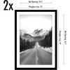 image:imageAmericanflat 11x14 Picture Frame 2Pack  Matted to 8x10  White  Slim Molding construction Polished plexiglass front hangs vertical or horizontal sawtooth hangers includedBlack