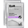 image:imageAmericanflat 11x14 Picture Frame 2Pack  Matted to 8x10  White  Slim Molding construction Polished plexiglass front hangs vertical or horizontal sawtooth hangers includedSilver