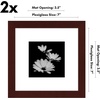 image:imageAmericanflat 11x14 Picture Frame 2Pack  Matted to 8x10  White  Slim Molding construction Polished plexiglass front hangs vertical or horizontal sawtooth hangers includedMahogany