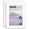 image:imageAmericanflat 11x14 Picture Frame 2Pack  Matted to 8x10  White  Slim Molding construction Polished plexiglass front hangs vertical or horizontal sawtooth hangers includedWhite