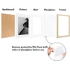 image:imageAmericanflat 11x14 Picture Frame 2Pack  Matted to 8x10  White  Slim Molding construction Polished plexiglass front hangs vertical or horizontal sawtooth hangers includedNatural Oak