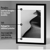 image:imageAmericanflat 11x14 Picture Frame 2Pack  Matted to 8x10  White  Slim Molding construction Polished plexiglass front hangs vertical or horizontal sawtooth hangers includedBlack