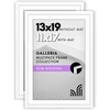 image:imageAmericanflat 11x14 Picture Frame 2Pack  Matted to 8x10  White  Slim Molding construction Polished plexiglass front hangs vertical or horizontal sawtooth hangers includedWhite