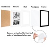 image:imageAmericanflat 11x14 Picture Frame 2Pack  Matted to 8x10  White  Slim Molding construction Polished plexiglass front hangs vertical or horizontal sawtooth hangers includedBlack