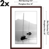 image:imageAmericanflat 11x14 Picture Frame 2Pack  Matted to 8x10  White  Slim Molding construction Polished plexiglass front hangs vertical or horizontal sawtooth hangers includedMahogany