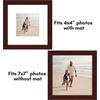 image:imageAmericanflat 11x14 Picture Frame 2Pack  Matted to 8x10  White  Slim Molding construction Polished plexiglass front hangs vertical or horizontal sawtooth hangers includedMahogany