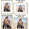 image:imageAmericanflat 11x14 Picture Frame 2Pack  Matted to 8x10  White  Slim Molding construction Polished plexiglass front hangs vertical or horizontal sawtooth hangers includedGold