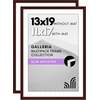 image:imageAmericanflat 11x14 Picture Frame 2Pack  Matted to 8x10  White  Slim Molding construction Polished plexiglass front hangs vertical or horizontal sawtooth hangers includedMahogany