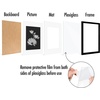 image:imageAmericanflat 11x14 Picture Frame 2Pack  Matted to 8x10  White  Slim Molding construction Polished plexiglass front hangs vertical or horizontal sawtooth hangers includedBlack