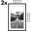 image:imageAmericanflat 11x14 Picture Frame 2Pack  Matted to 8x10  White  Slim Molding construction Polished plexiglass front hangs vertical or horizontal sawtooth hangers includedBlack