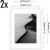 image:imageAmericanflat 11x14 Picture Frame 2Pack  Matted to 8x10  White  Slim Molding construction Polished plexiglass front hangs vertical or horizontal sawtooth hangers includedWhite