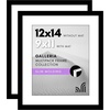 image:imageAmericanflat 11x14 Picture Frame 2Pack  Matted to 8x10  White  Slim Molding construction Polished plexiglass front hangs vertical or horizontal sawtooth hangers includedBlack