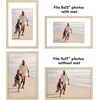 image:imageAmericanflat 11x14 Picture Frame 2Pack  Matted to 8x10  White  Slim Molding construction Polished plexiglass front hangs vertical or horizontal sawtooth hangers includedNatural Oak