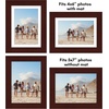 image:imageAmericanflat 11x14 Picture Frame 2Pack  Matted to 8x10  White  Slim Molding construction Polished plexiglass front hangs vertical or horizontal sawtooth hangers includedMahogany