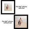 image:imageAmericanflat 11x14 Picture Frame 2Pack  Matted to 8x10  White  Slim Molding construction Polished plexiglass front hangs vertical or horizontal sawtooth hangers includedBlack
