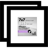 image:imageAmericanflat 11x14 Picture Frame 2Pack  Matted to 8x10  White  Slim Molding construction Polished plexiglass front hangs vertical or horizontal sawtooth hangers includedBlack