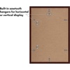 image:imageAmericanflat 11x14 Picture Frame 2Pack  Matted to 8x10  White  Slim Molding construction Polished plexiglass front hangs vertical or horizontal sawtooth hangers includedMahogany