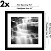 image:imageAmericanflat 11x14 Picture Frame 2Pack  Matted to 8x10  White  Slim Molding construction Polished plexiglass front hangs vertical or horizontal sawtooth hangers includedBlack