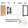 image:imageAmericanflat 11x14 Picture Frame 2Pack  Matted to 8x10  White  Slim Molding construction Polished plexiglass front hangs vertical or horizontal sawtooth hangers includedBlack