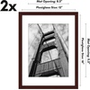 image:imageAmericanflat 11x14 Picture Frame 2Pack  Matted to 8x10  White  Slim Molding construction Polished plexiglass front hangs vertical or horizontal sawtooth hangers includedMahogany