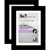 image:imageAmericanflat 11x14 Picture Frame 2Pack  Matted to 8x10  White  Slim Molding construction Polished plexiglass front hangs vertical or horizontal sawtooth hangers includedBlack