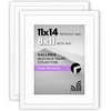 image:imageAmericanflat 11x14 Picture Frame 2Pack  Matted to 8x10  White  Slim Molding construction Polished plexiglass front hangs vertical or horizontal sawtooth hangers includedWhite