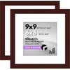 image:imageAmericanflat 11x14 Picture Frame 2Pack  Matted to 8x10  White  Slim Molding construction Polished plexiglass front hangs vertical or horizontal sawtooth hangers includedMahogany