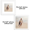 image:imageAmericanflat 11x14 Picture Frame 2Pack  Matted to 8x10  White  Slim Molding construction Polished plexiglass front hangs vertical or horizontal sawtooth hangers includedWhite