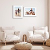 image:imageAmericanflat 11x14 Picture Frame 2Pack  Matted to 8x10  White  Slim Molding construction Polished plexiglass front hangs vertical or horizontal sawtooth hangers includedWhite