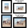 image:imageAmericanflat 11x14 Picture Frame 2Pack  Matted to 8x10  White  Slim Molding construction Polished plexiglass front hangs vertical or horizontal sawtooth hangers includedBlack