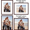 image:imageAmericanflat 11x14 Picture Frame 2Pack  Matted to 8x10  White  Slim Molding construction Polished plexiglass front hangs vertical or horizontal sawtooth hangers includedMahogany