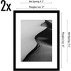 image:imageAmericanflat 11x14 Picture Frame 2Pack  Matted to 8x10  White  Slim Molding construction Polished plexiglass front hangs vertical or horizontal sawtooth hangers includedBlack