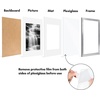 image:imageAmericanflat 11x14 Picture Frame 2Pack  Matted to 8x10  White  Slim Molding construction Polished plexiglass front hangs vertical or horizontal sawtooth hangers includedSilver