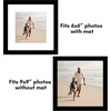 image:imageAmericanflat 11x14 Picture Frame 2Pack  Matted to 8x10  White  Slim Molding construction Polished plexiglass front hangs vertical or horizontal sawtooth hangers includedBlack